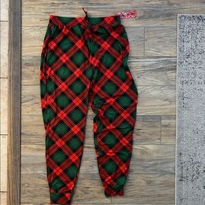 Plaid Pajama Pants - Red and Green
